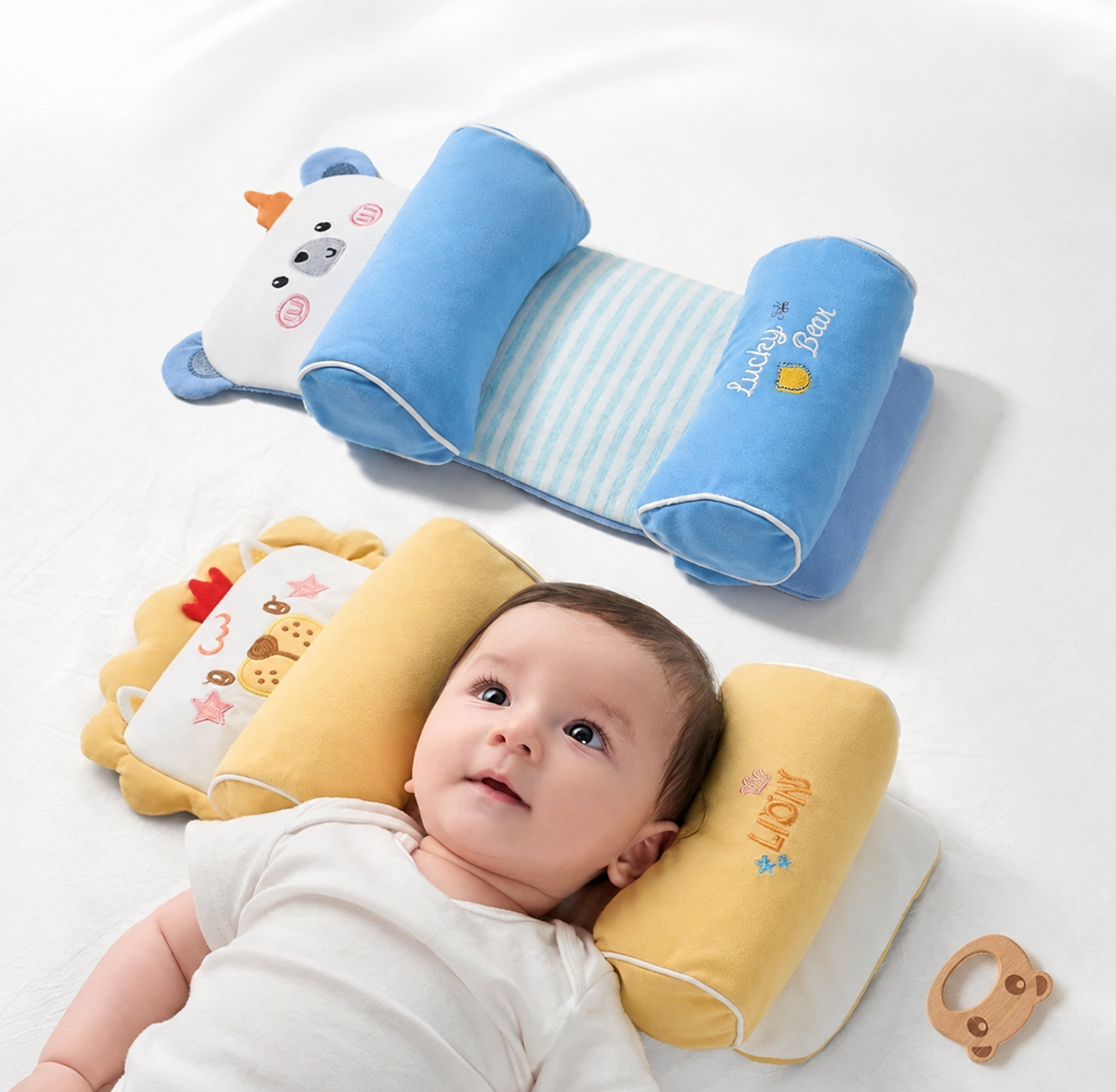 Infant Shaped Pillow Baby Newborn Anti-flat-head Correction Pillow